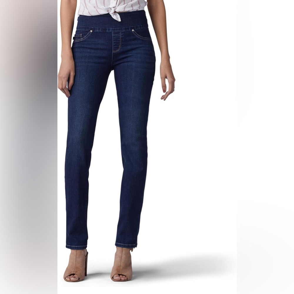 NWT Lee Womens Jeans Dark Wash Denim Sculpting Slim FLeg Fit Mid Rise Sz 8 Short